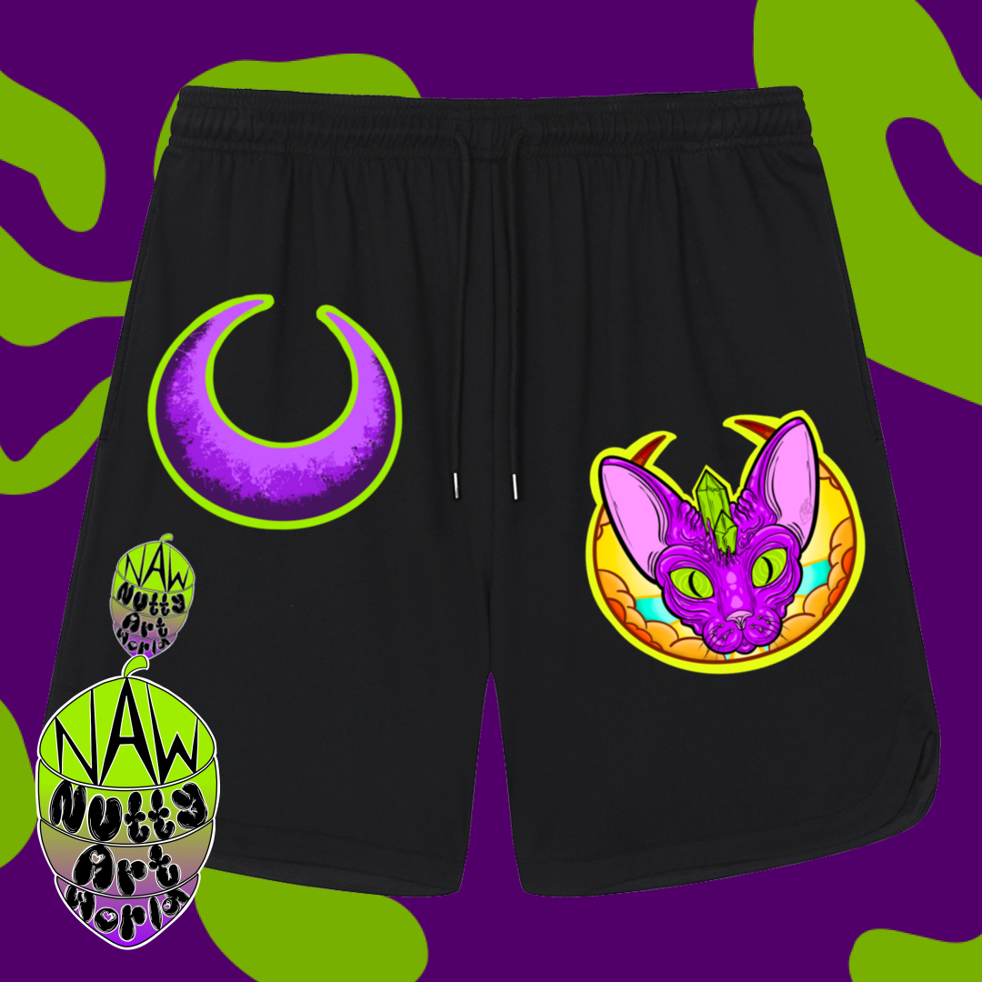 Crystal Kitty Mesh Shorts