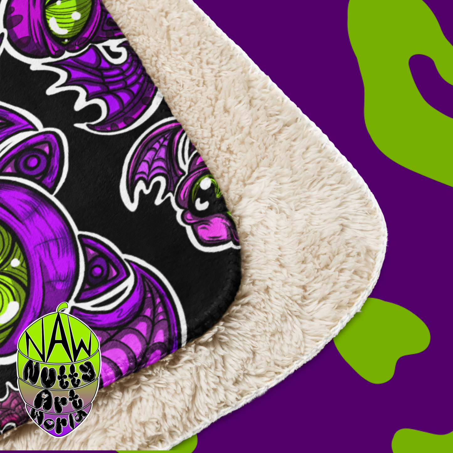 Batty Kitty's Sherpa blanket