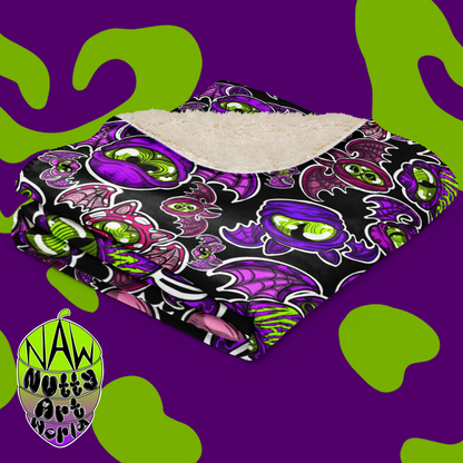 Batty Kitty's Sherpa blanket