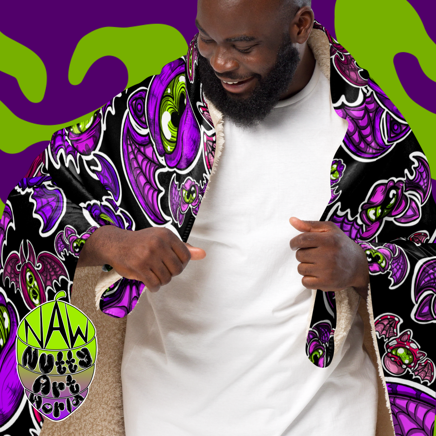 Batty Kitty's Sherpa blanket