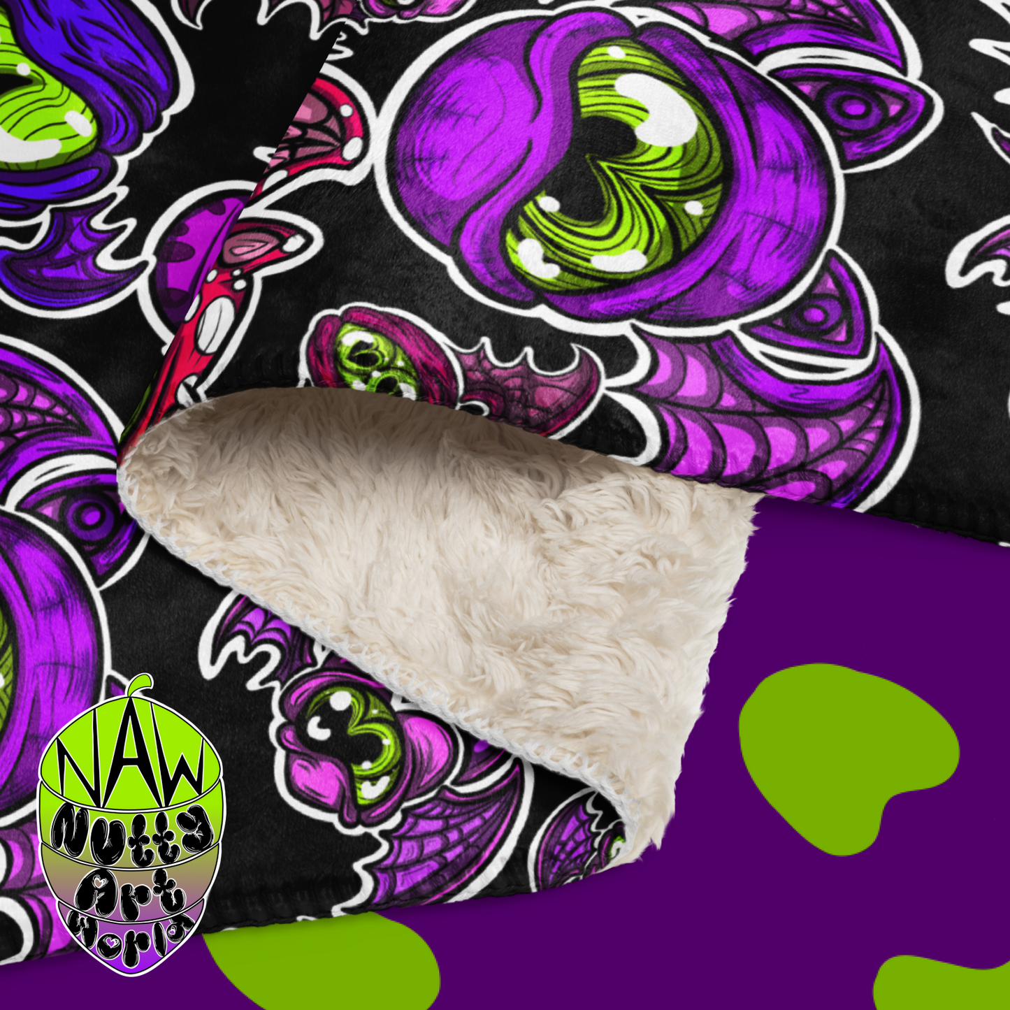 Batty Kitty's Sherpa blanket