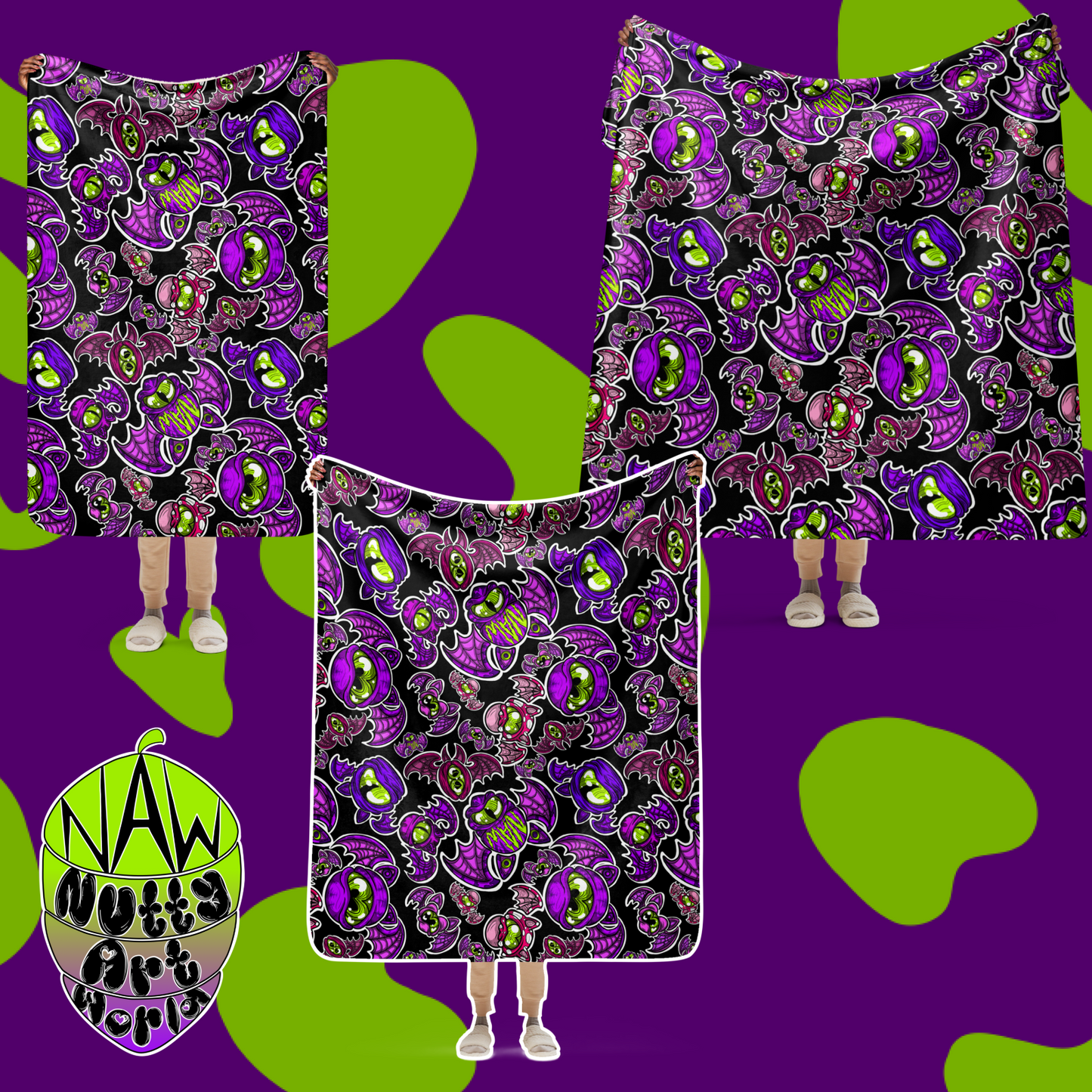 Batty Kitty's Sherpa blanket