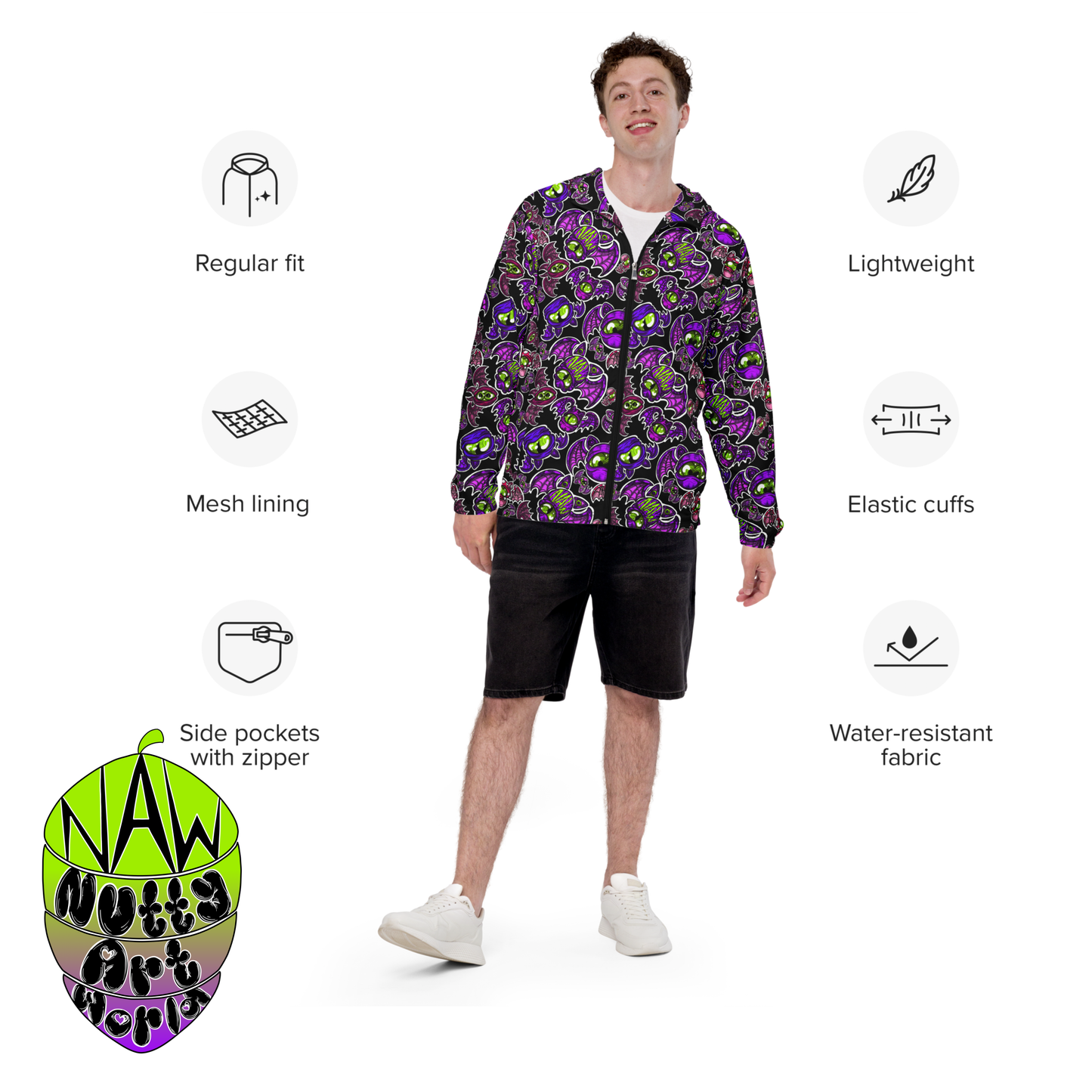 Batty Kitty's Men’s windbreaker