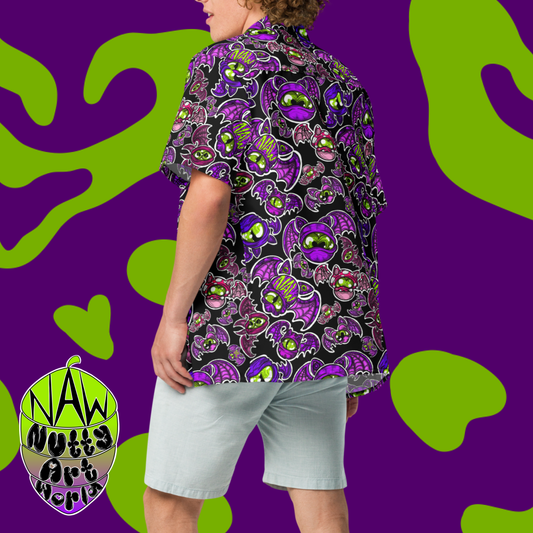 Batty Kitty Unisex Button Shirt