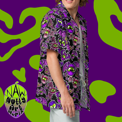 Batty Kitty Unisex Button Shirt