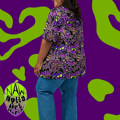 Batty Kitty Unisex Button Shirt