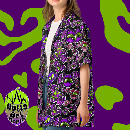 Batty Kitty Unisex Button Shirt