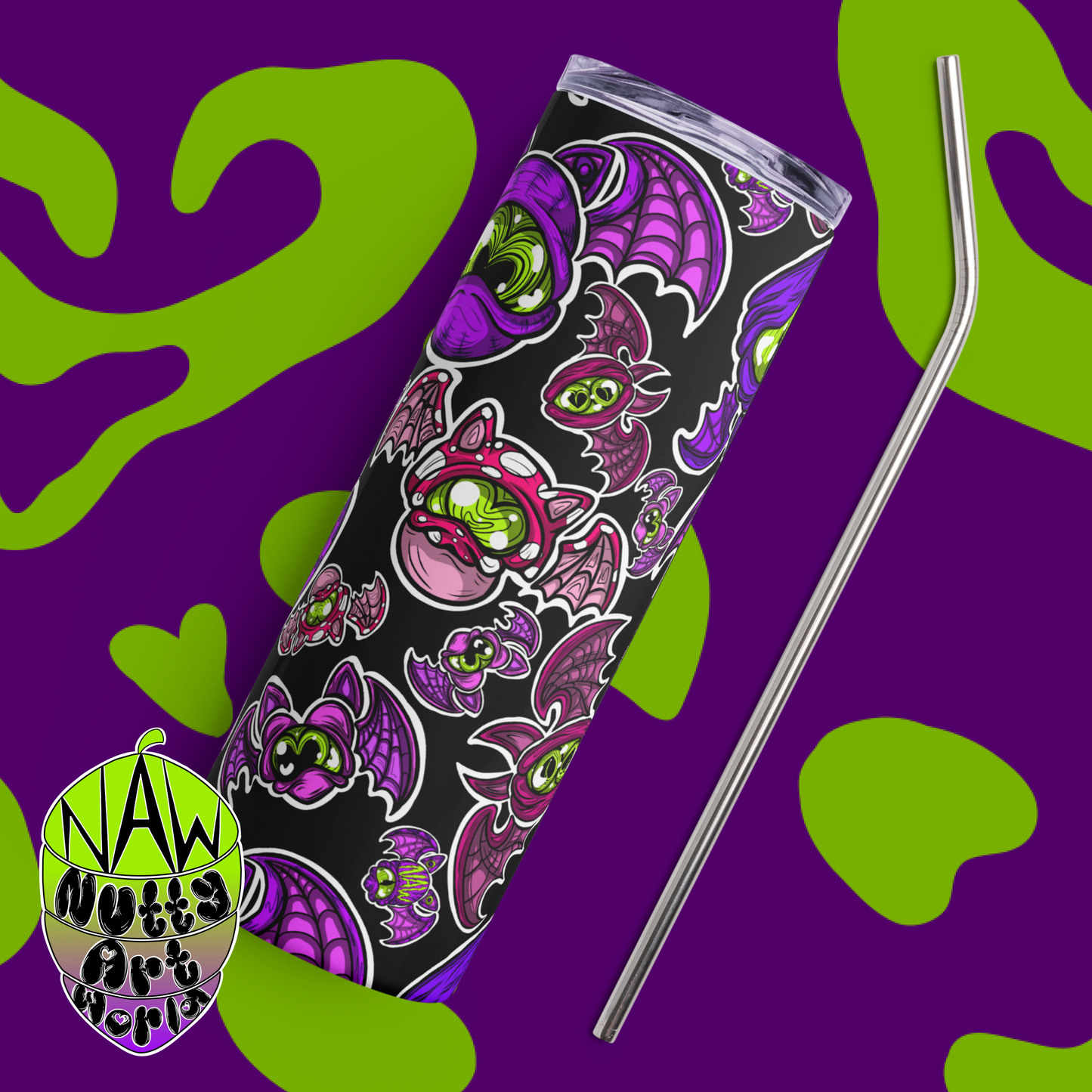 Batty Kittys Stainless Steel Tumbler