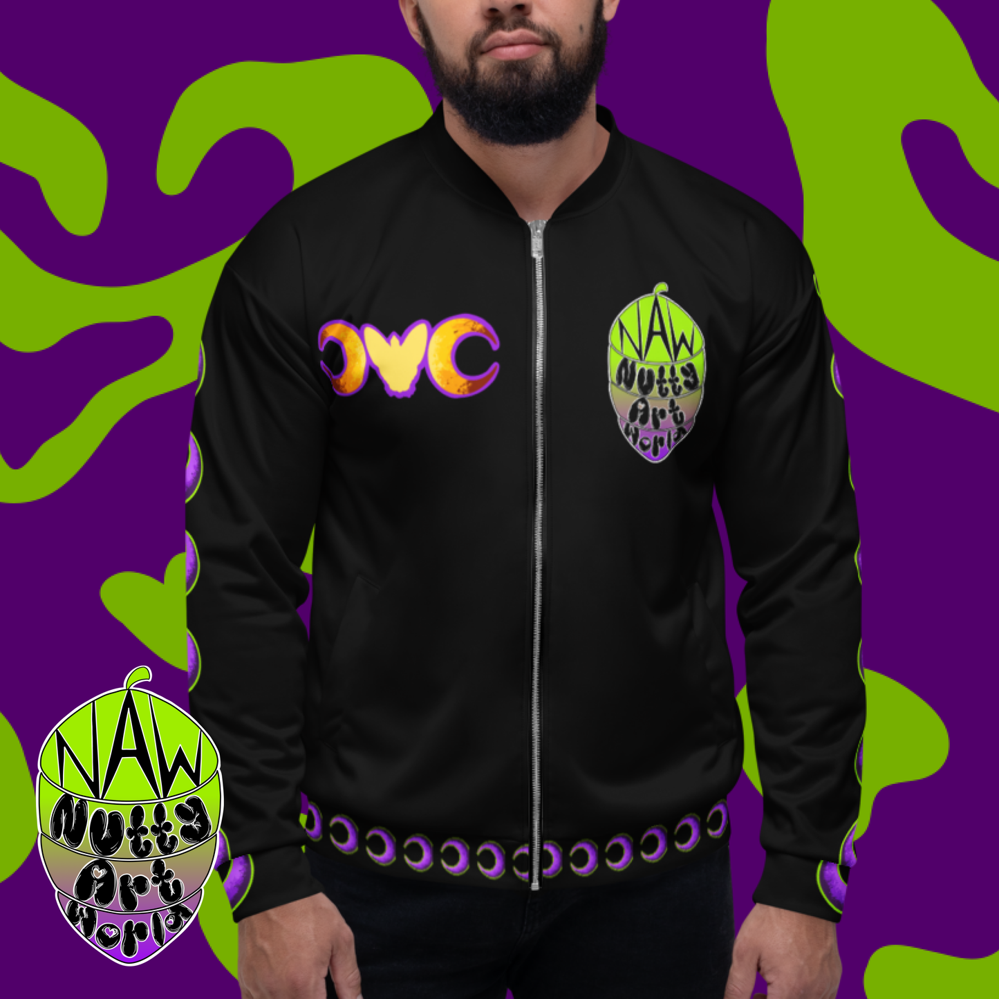 Crystal Kitty Unisex Bomber Jacket