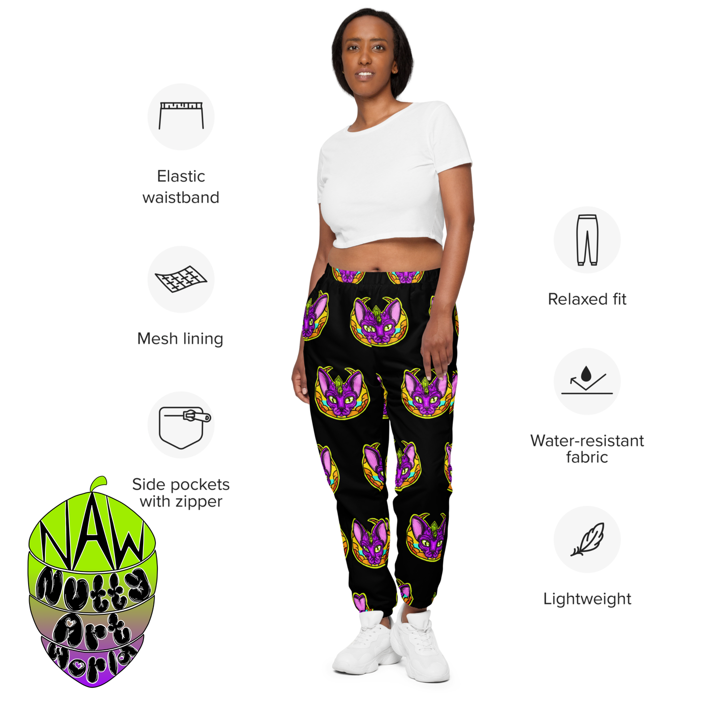 Crystal Kitty Unisex Track Pants
