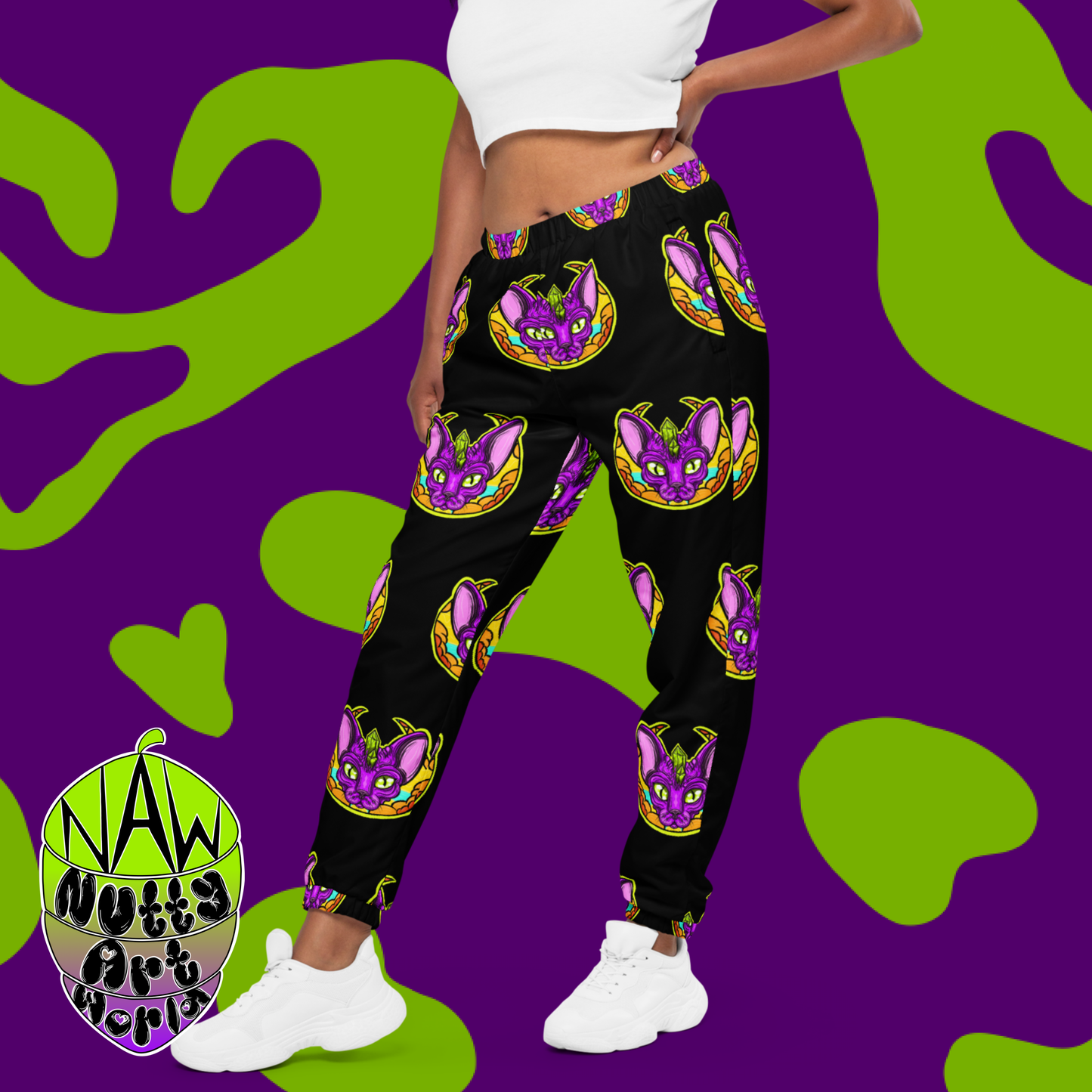 Crystal Kitty Unisex Track Pants