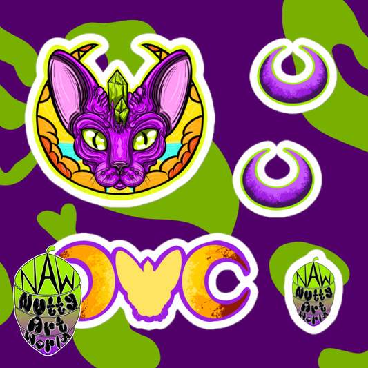 Crystal Kitty Bubble-free stickers