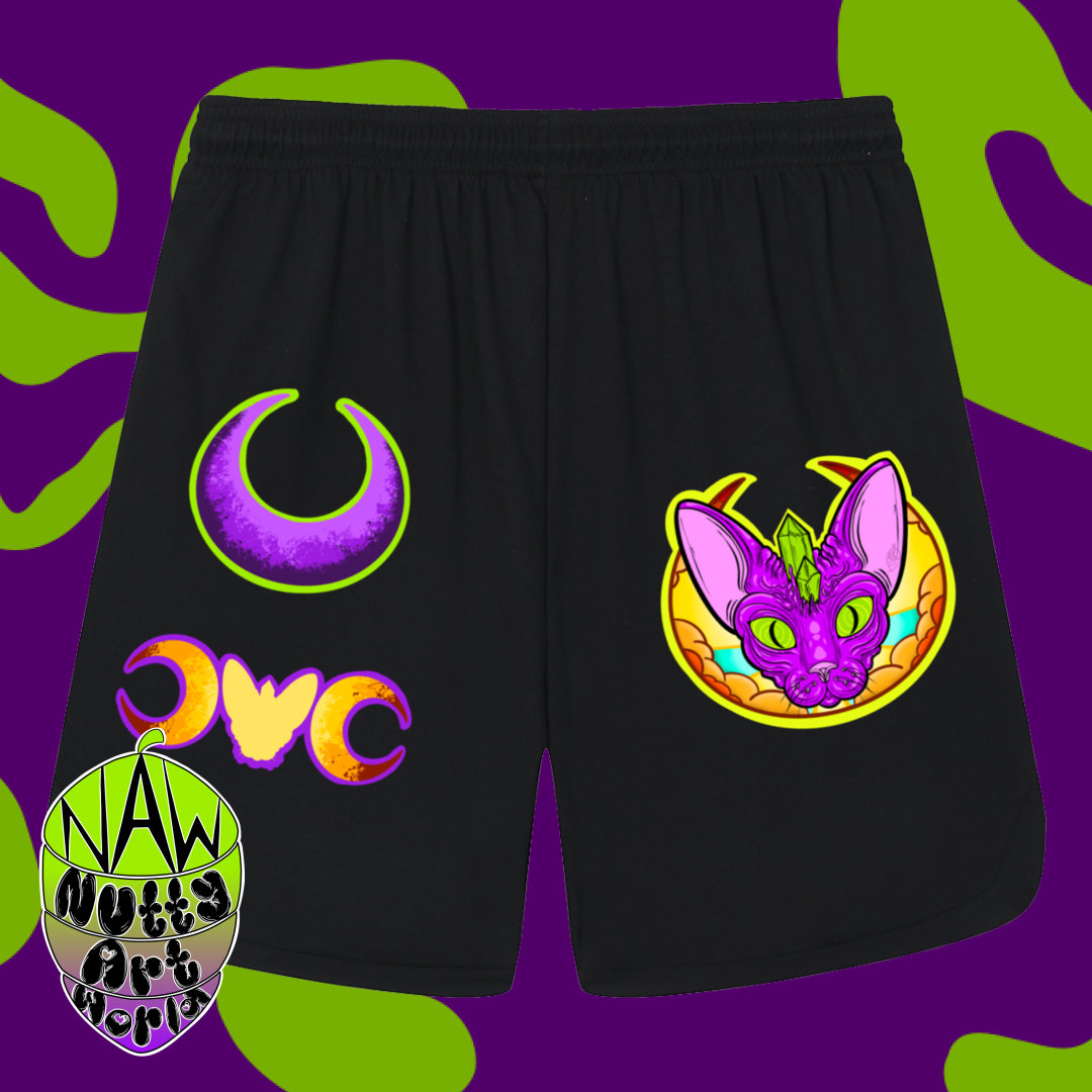 Crystal Kitty Mesh Shorts