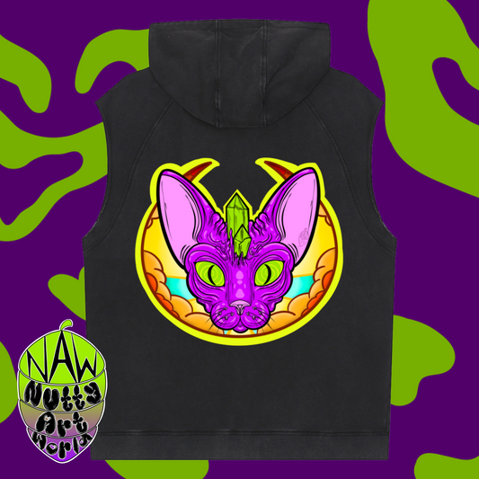 Crystal Kitty Sleeveless Hoodie