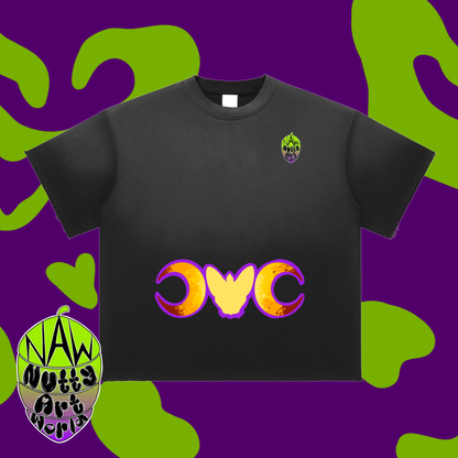 Crystal Kitty Sun Fade Raw Edge T-Shirt