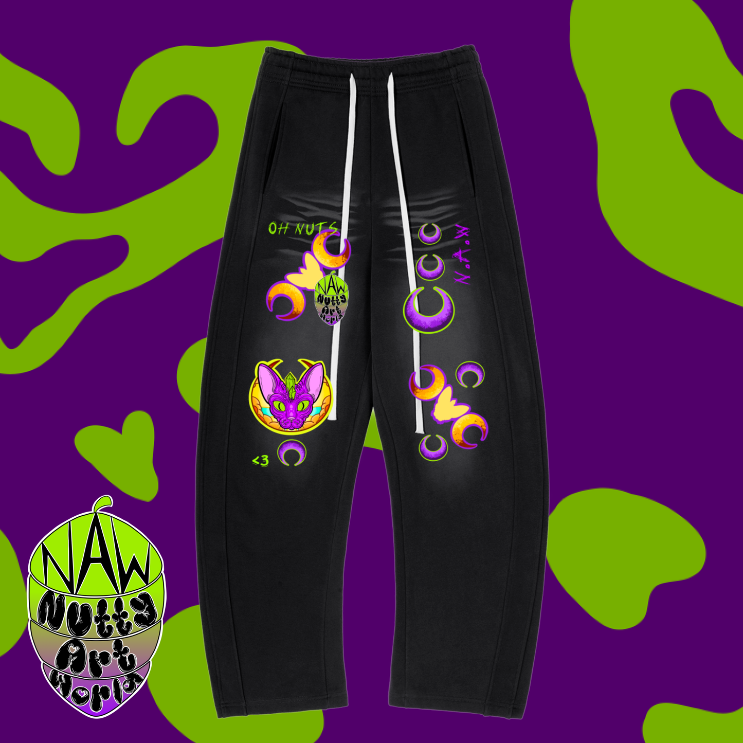 Crystal Kitty Sunfade Fleece Sweatpants