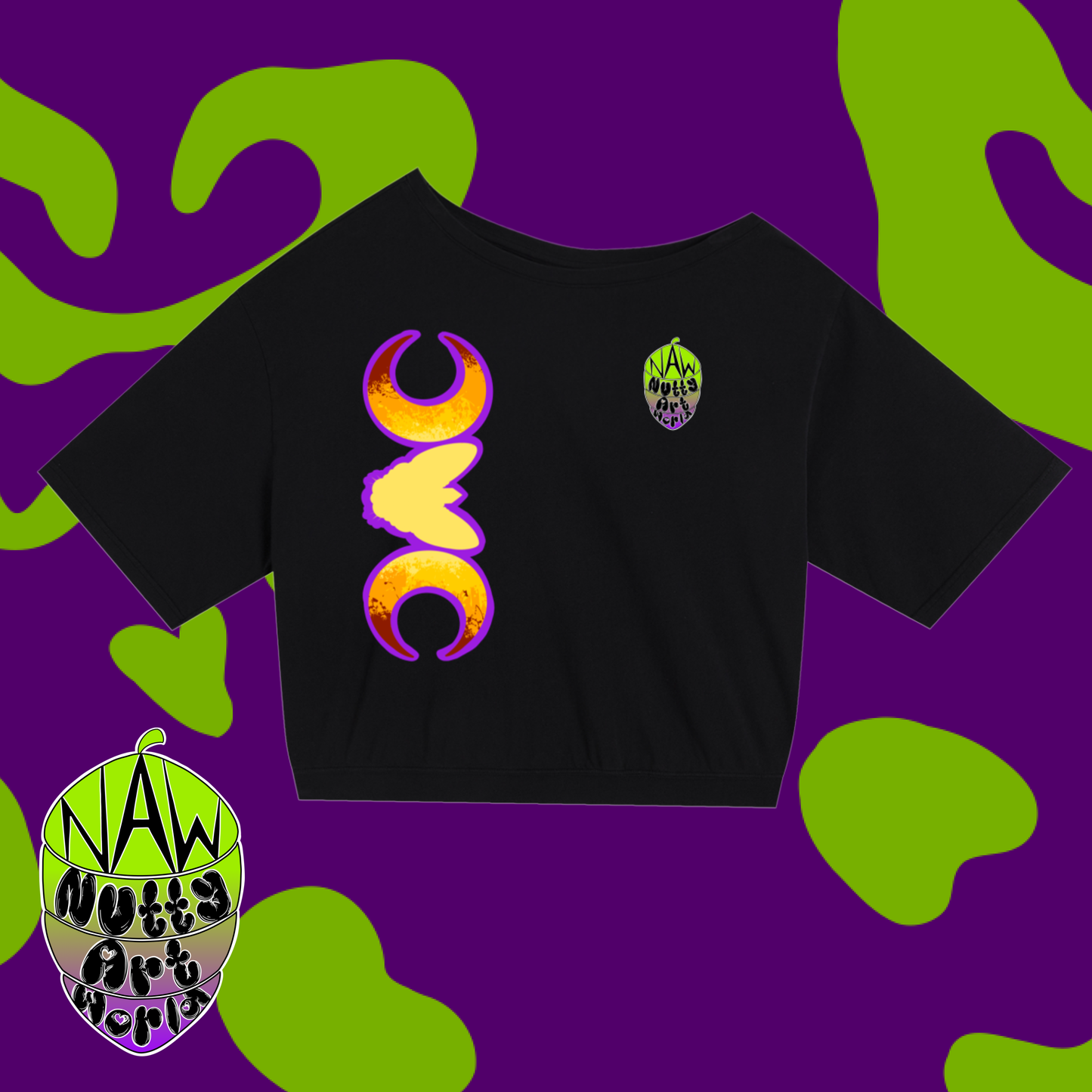 Crystal Kitty Shoulder Oversized Cotton T-Shirt