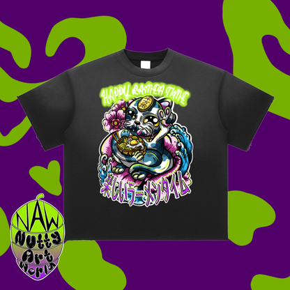 Happy Ramen Time Fade Edge T-Shirt