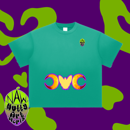 Crystal Kitty Sun Fade Raw Edge T-Shirt