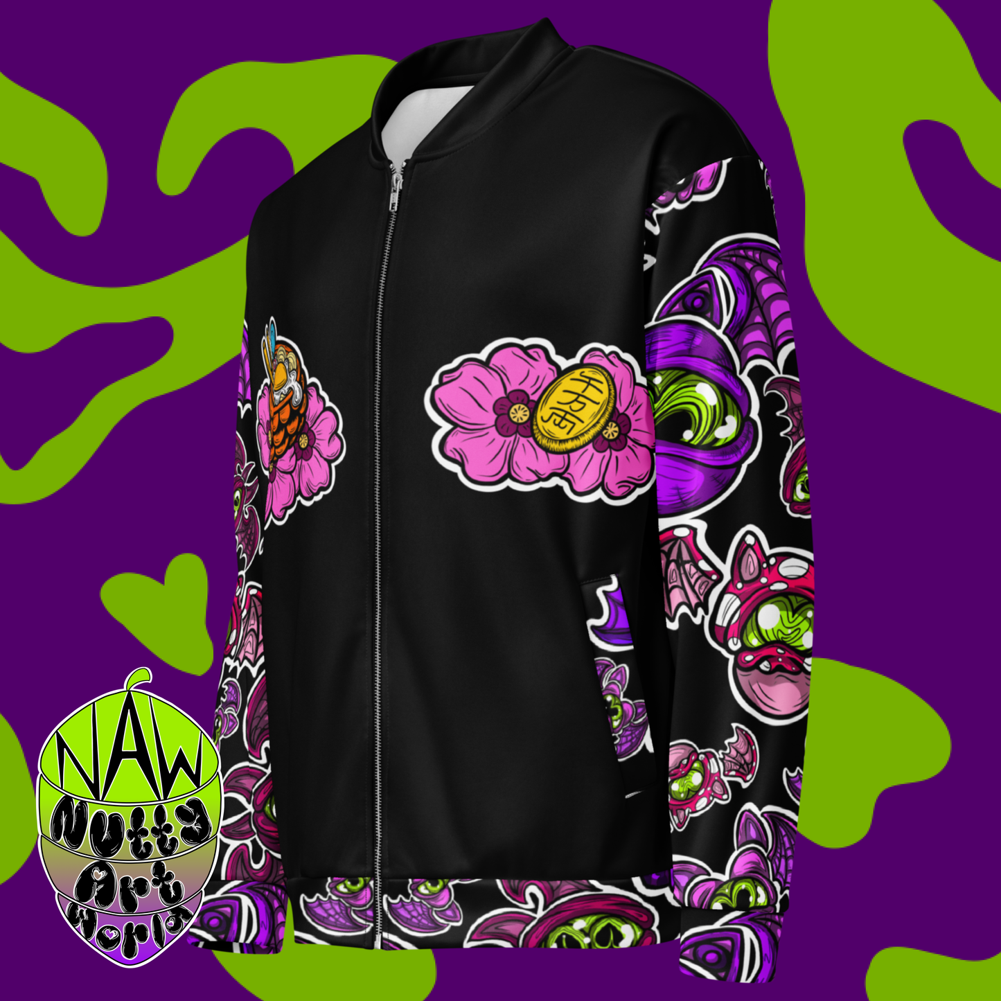 Ramen Kitty Unisex Bomber Jacket