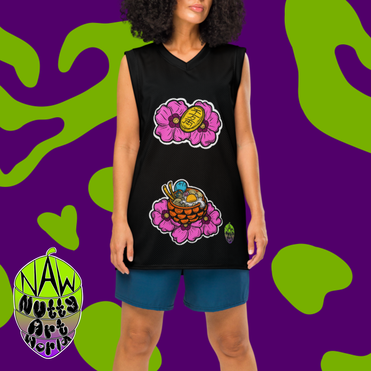 Happy Ramen Time! Premium basketball jersey