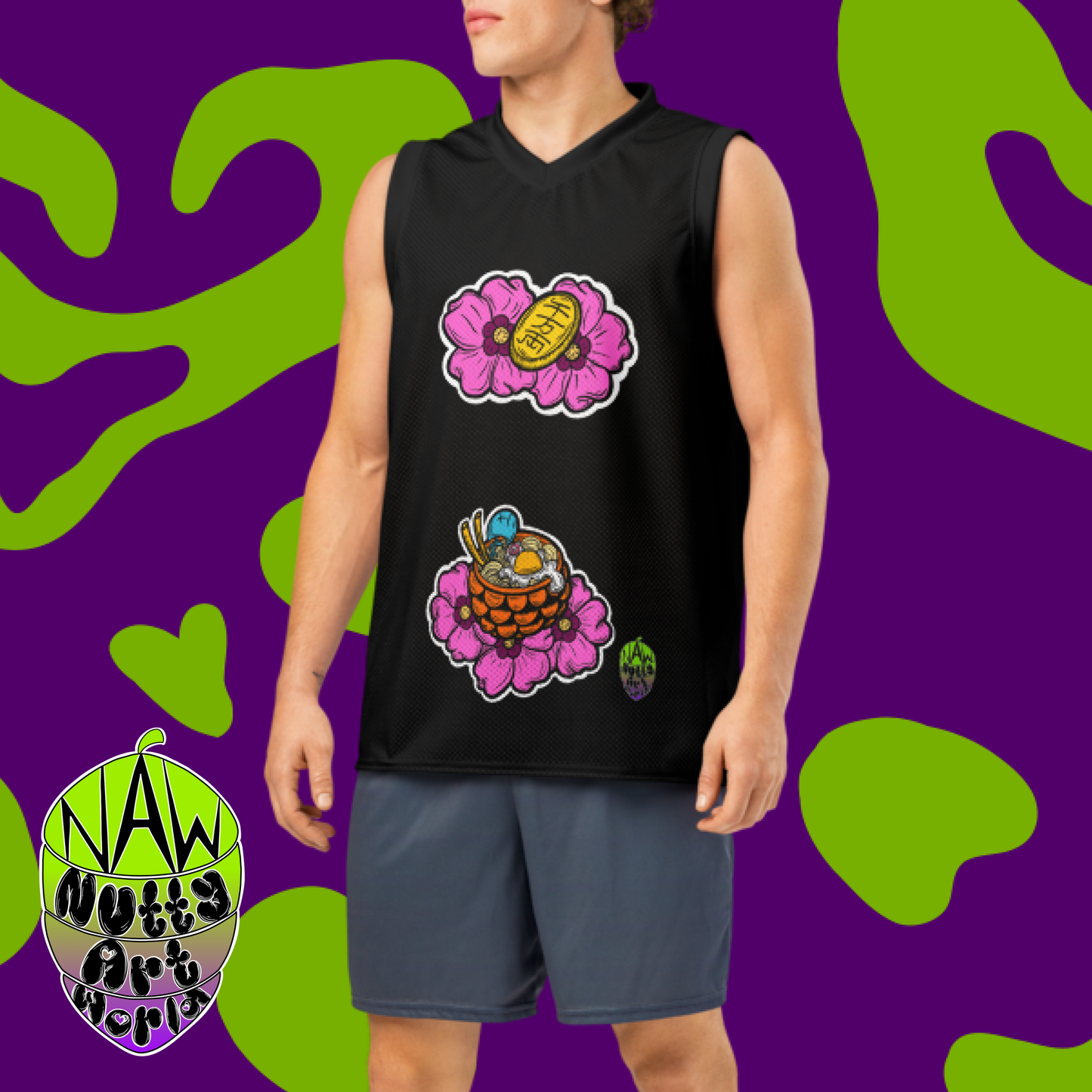 Happy Ramen Time! Premium basketball jersey