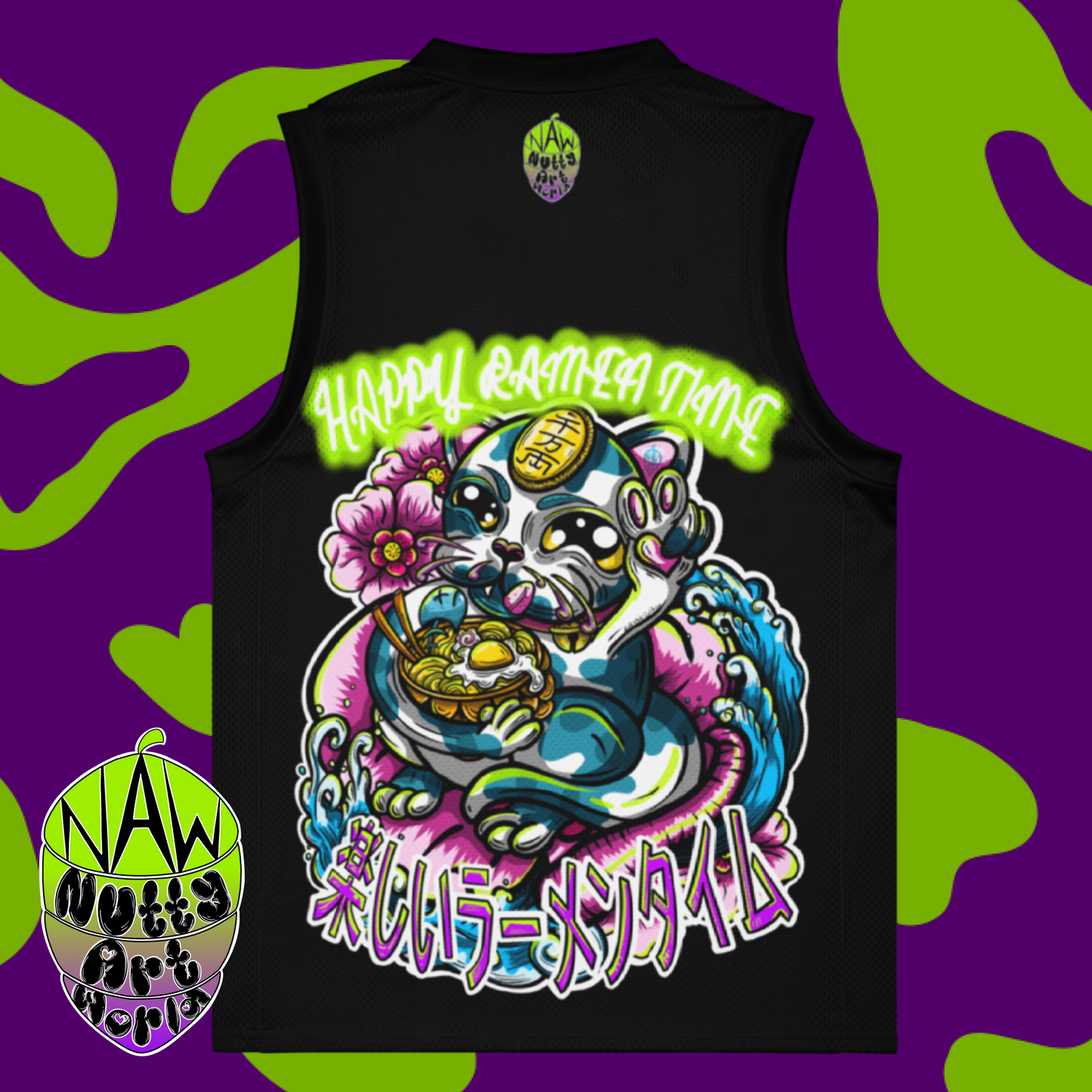 Happy Ramen Time! Premium basketball jersey