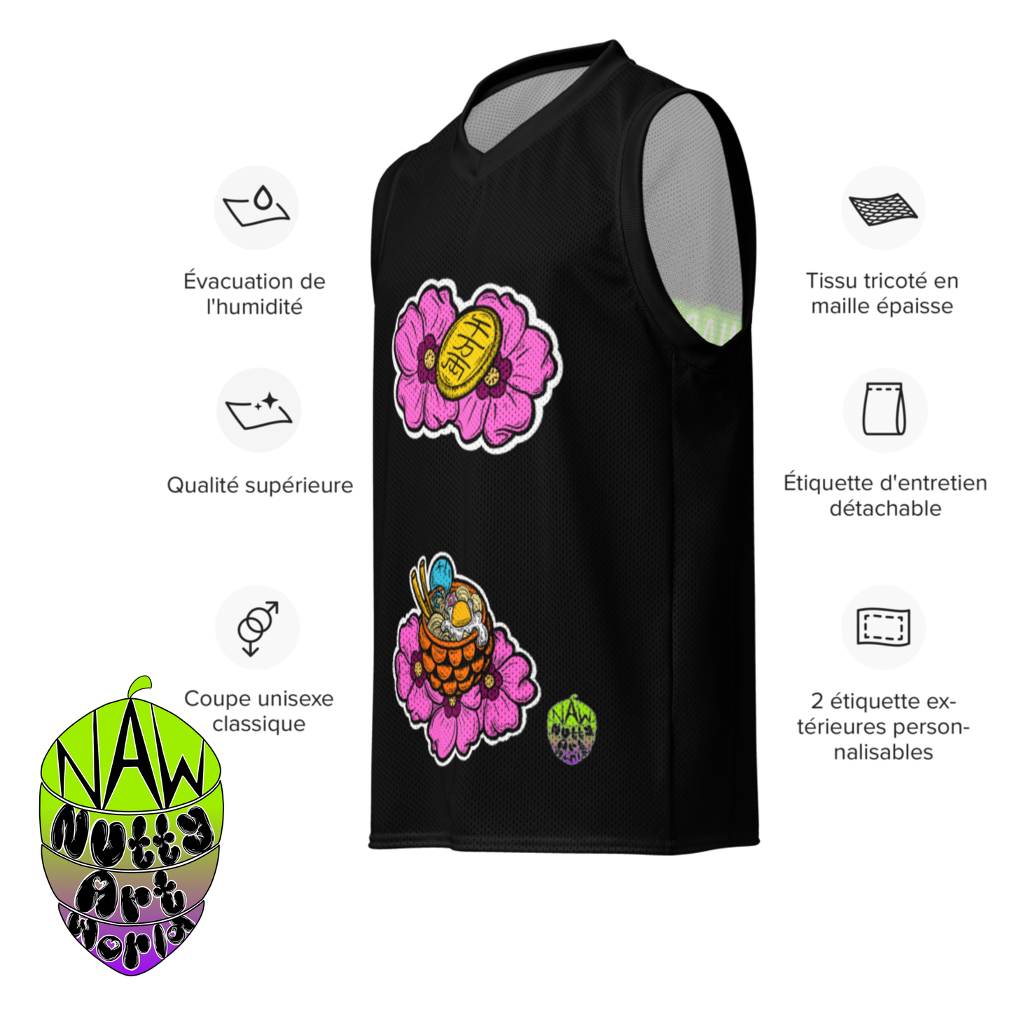 Happy Ramen Time! Premium basketball jersey