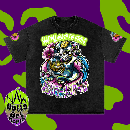 Happy Ramen Time! Oversized Cotton T-Shirt