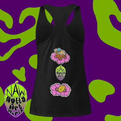 Ramen Kitty Women’s fitted racerback tank top