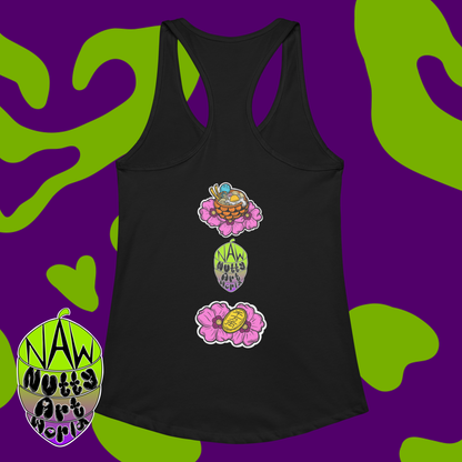 Ramen Kitty Women’s fitted racerback tank top