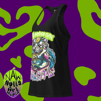 Ramen Kitty Women’s fitted racerback tank top