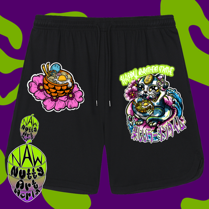 Happy Ramen Time Mesh Shorts