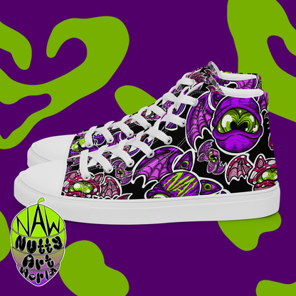 Batty Kitty's Men’s high top canvas shoes