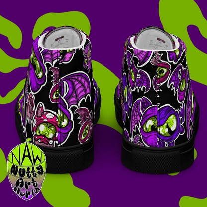 Batty Kitty's Men’s high top canvas shoes
