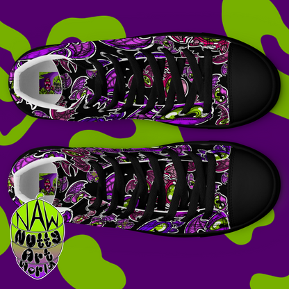 Batty Kitty's Men’s high top canvas shoes