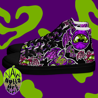 Batty Kitty's Men’s high top canvas shoes